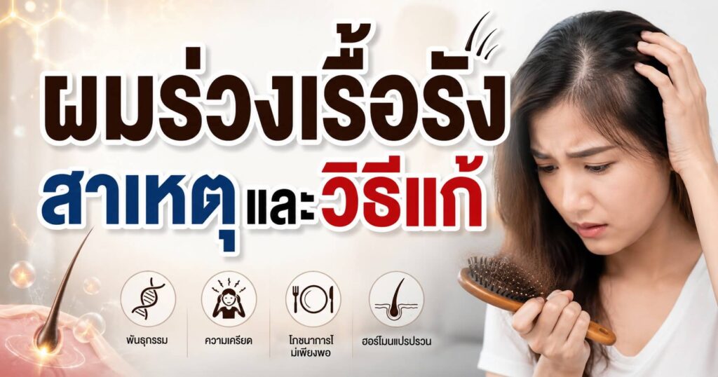 ผมร่วงเรื้อรัง สาเหตุและวิธีแก้ พร้อมแนวทางการดูแลด้วยสมุนไพร